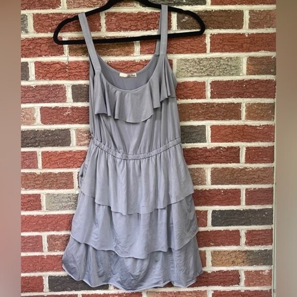 Three ruffle tiered gray dress. Size is a small. Made in the USA. - Picture 1 of 1